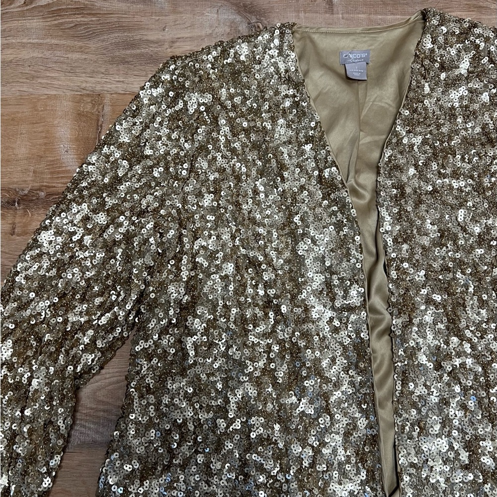 Gold Sequin Jacket - image 2